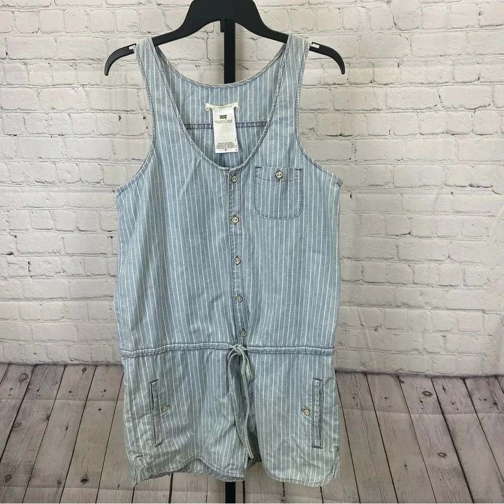 Levi’s Denim Pin Stripe Romper Size Medium